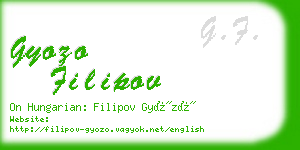 gyozo filipov business card